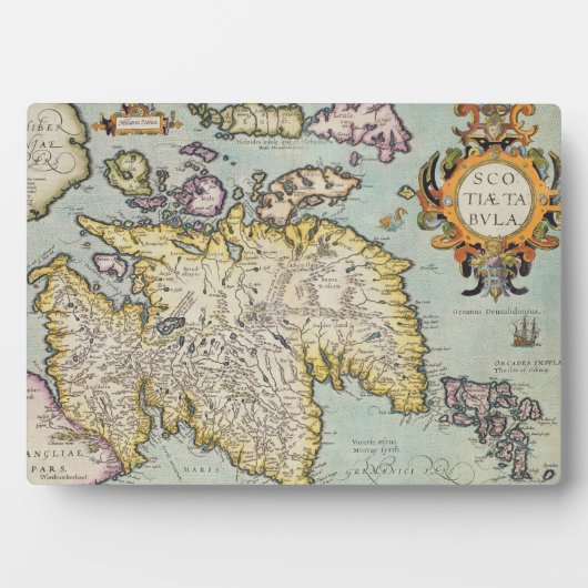 Karte von Schottland | Miliaria Scotia Fotoplatte (Vorderseite)