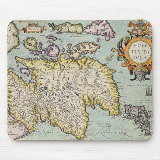 Karte von Schottland | Miliaria Scotia Mousepad (Vorne)