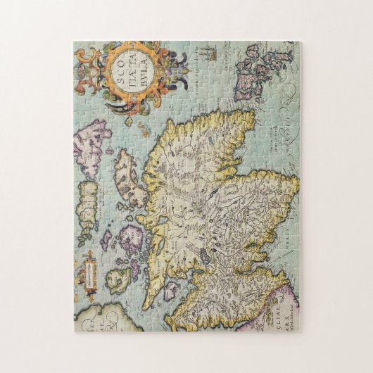 Karte von Schottland | Miliaria Scotia Puzzle (Vertikal)