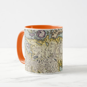 Karte von Schottland   Miliaria Scotia Tasse