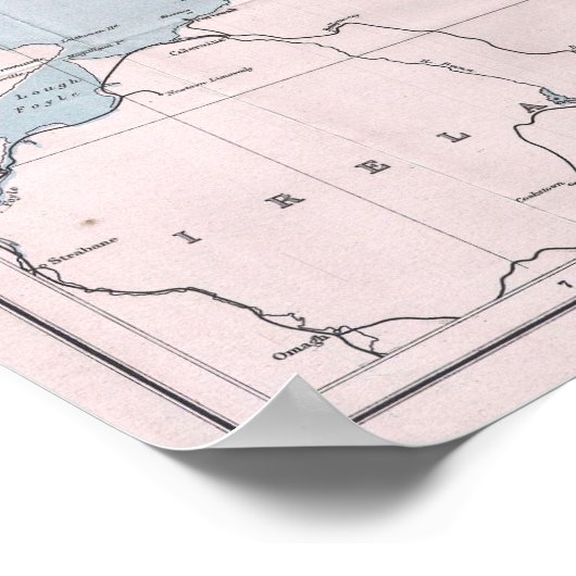 Karte von Schottland Poster (Ecke)