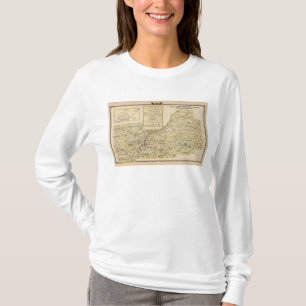 Karte von Schuyler, Maurer, Brown T-Shirt