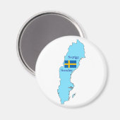 Karte von Schweden Magnet (Vorderseite/Rückseite)