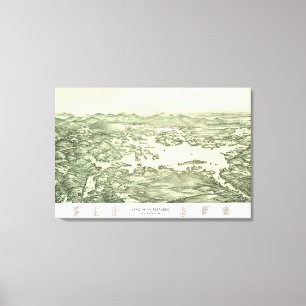 Karte von See Winnipesaukee ab 1903 Leinwanddruck