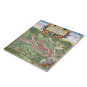 Karte von Serravalle, von 'Civitates Orbis Fliese (Seite)