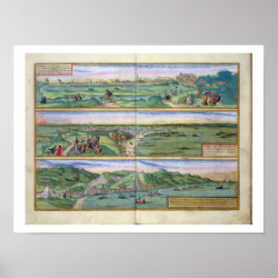 Karte von Sevilla, von Cadiz und von Màlaga, von Poster