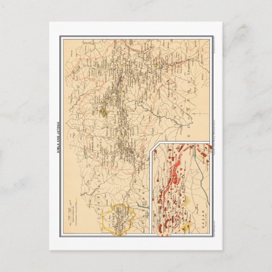 Karte von Simla & Jutogh, Britisch-Indien. (Vorderseite)