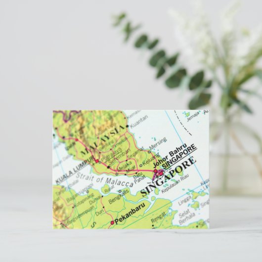 Karte von Singapur (Stehend Vorderseite)
