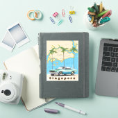 Karte von Singapur Aufkleber (iPad Hülle)