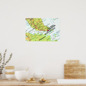 Karte von Singapur Poster (Küche)