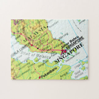 Karte von Singapur Puzzle