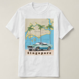 Karte von Singapur T-Shirt