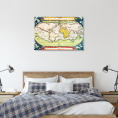 Karte von Sir Francis Drake Leinwanddruck (Insitu (Schlafzimmer))