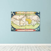 Karte von Sir Francis Drake Leinwanddruck (Insitu (Holzboden))