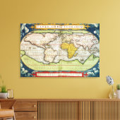 Karte von Sir Francis Drake Leinwanddruck (Insitu (Wohnzimmer))