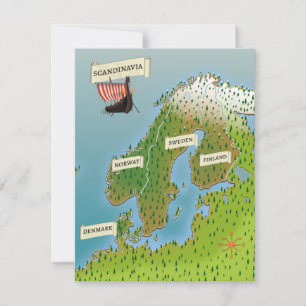 Karte von Skandinavien