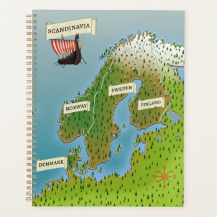 Karte von Skandinavien Planer