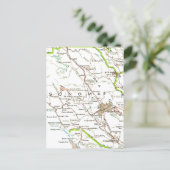Karte von Sonoma County CA Postkarte (Stehend Vorderseite)