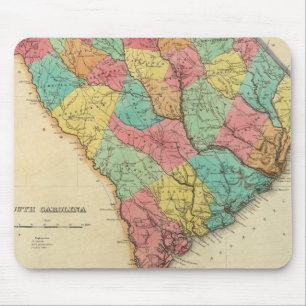 Karte von South Carolina Mousepad