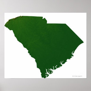 Karte von South Carolina Poster
