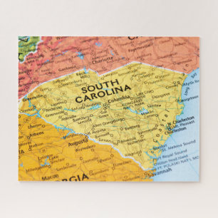 Karte von South Carolina Puzzle