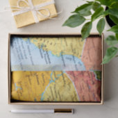 Karte von South Carolina Seidenpapier (Geschenk)