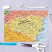 Karte von South Carolina Seidenpapier (Handwerk)