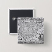Karte von Spanien Button (Vorne & Hinten)