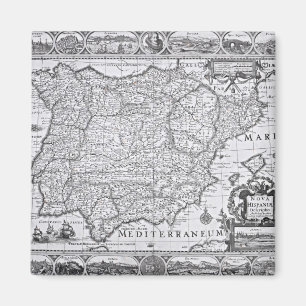 Karte von Spanien Magnet