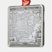 Karte von Spanien Silbernes Ornament (Links)