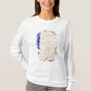 Karte von Spanien und von Portugal, von T-Shirt