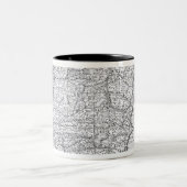 Karte von Spanien Zweifarbige Tasse (Mittel)