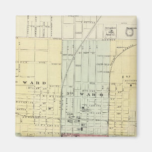Karte von Springfield City Magnet