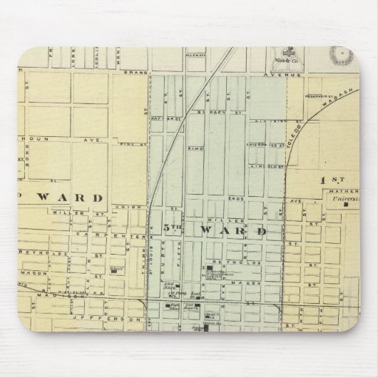 Karte von Springfield City Mousepad (Vorne)