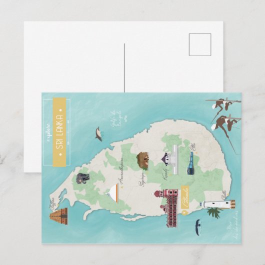 Karte von Sri Lanka (Vorne/Hinten)