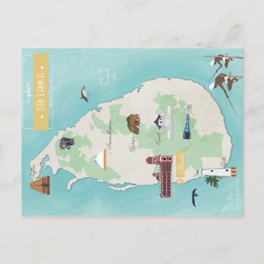 Karte von Sri Lanka (Vorderseite)