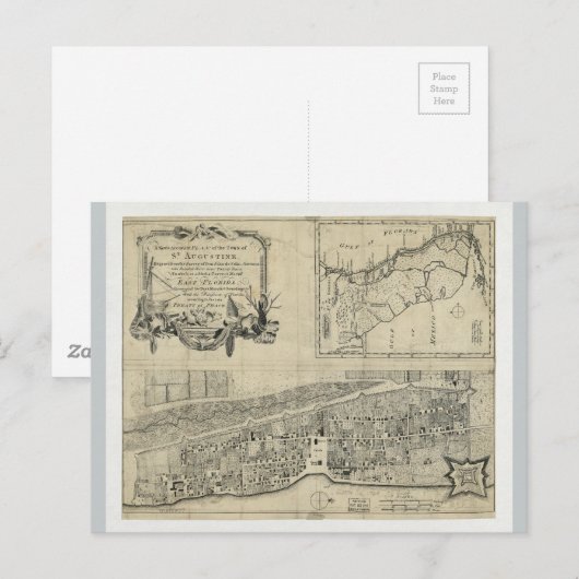 Karte von St. Augustine Florida (1764) (Vorne/Hinten)