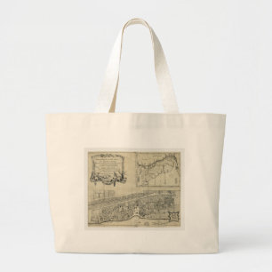 Karte von St Augustine Florida (1764) Jumbo Stoffbeutel