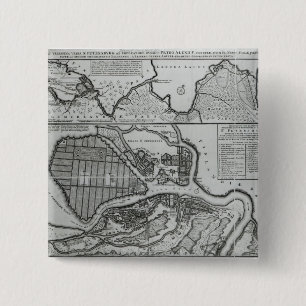 Karte von St Petersburg, c.1750 Button