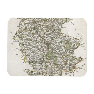 KARTE VON STAFFORDSHIRE, 1793 MAGNET