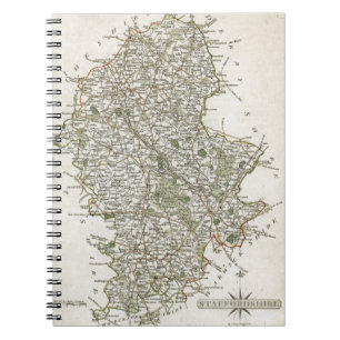 KARTE VON STAFFORDSHIRE, 1793 NOTIZBLOCK