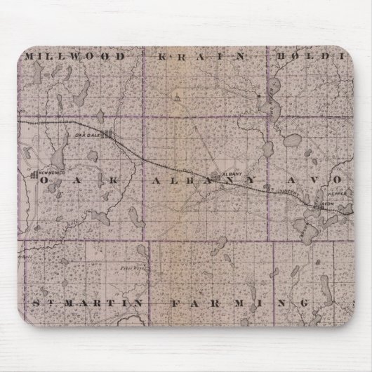 Karte von Stearns Landkreis, Minnesota Mousepad (Vorne)