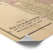 Karte von Stillwater, Landkreis Washington, Minnes Poster (Ecke)