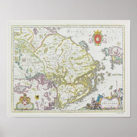 Karte von Stockholm, Schweden Poster (Vorne)