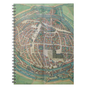 Karte von Straßburg, von 'Civitates Orbis Terraru Notizblock