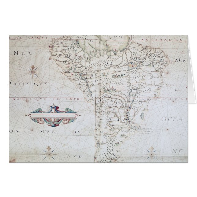 Karte von Südamerika (Vorderseite (Horizontal))