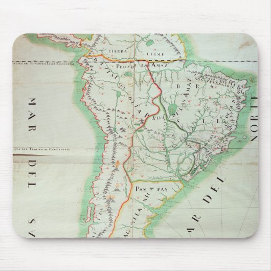 Karte von Südamerika, 1777 Mousepad (Vorne)
