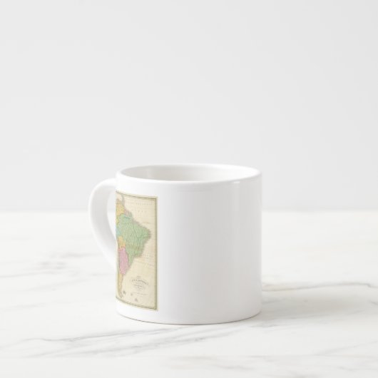 Karte von Südamerika 4 Espressotasse (Vorderseite Links)