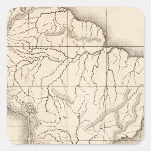 Karte von Südamerika Quadratischer Aufkleber