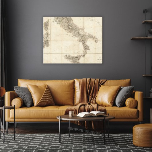 Karte von Süditalien und den angrenzenden Küsten Leinwanddruck